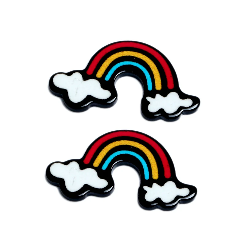 

20Pcs Acrylic Clouds Rainbow Decoration Crafts Cabochon Flatback Embellishments For Scrapbooking Kawaii DIY Accessories