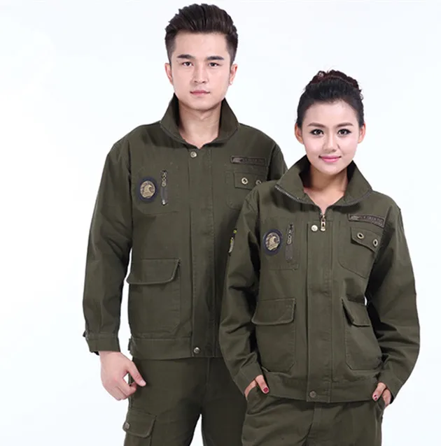100% Cotton Fashion Casual Men's Military style suit Fatigue Air Force Dress Jacket And Pant Sets Eagle Embroidery