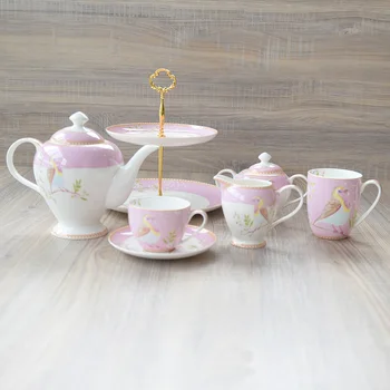 

2017 Export British European teapot coffee pot afternoon British ceramic bone china tea set new home gift