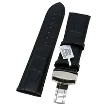 18 мм/20 мм/22 мм модные черные наручные часы ремешок из искусственной кожи часы ремешок Для мужчин Для женщин Бабочка туфли с ремешком и пряжкой PD0132