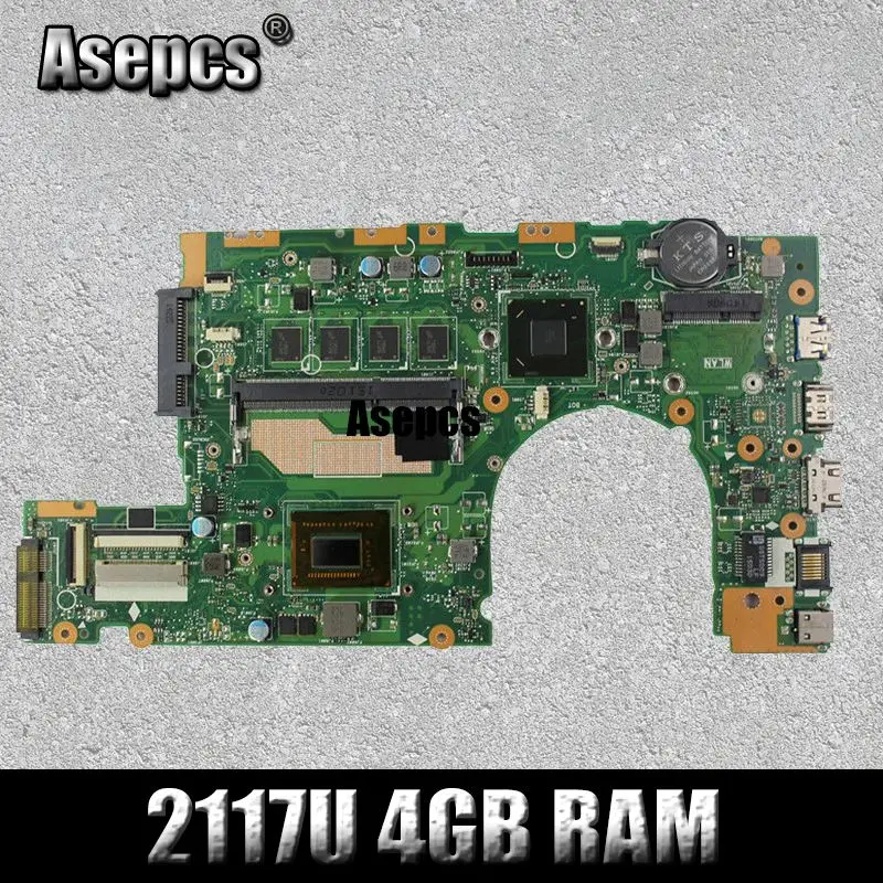 new motherboard S300CA For ASUS S300CA S300C VivoBook Laptop motherboard S300CA mainboard 2117U REV2.1 4G RAM new motherboard S300CA For ASUS S300CA S300C VivoBook Laptop motherboard S300CA mainboard 2117U REV2.1 4G RAM