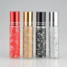 5 шт./партия 10 мл стеклянная бутылка для путешествий с принтом в рулоне для эфирных масел флакон для духов с личной пустой косметической заботой
