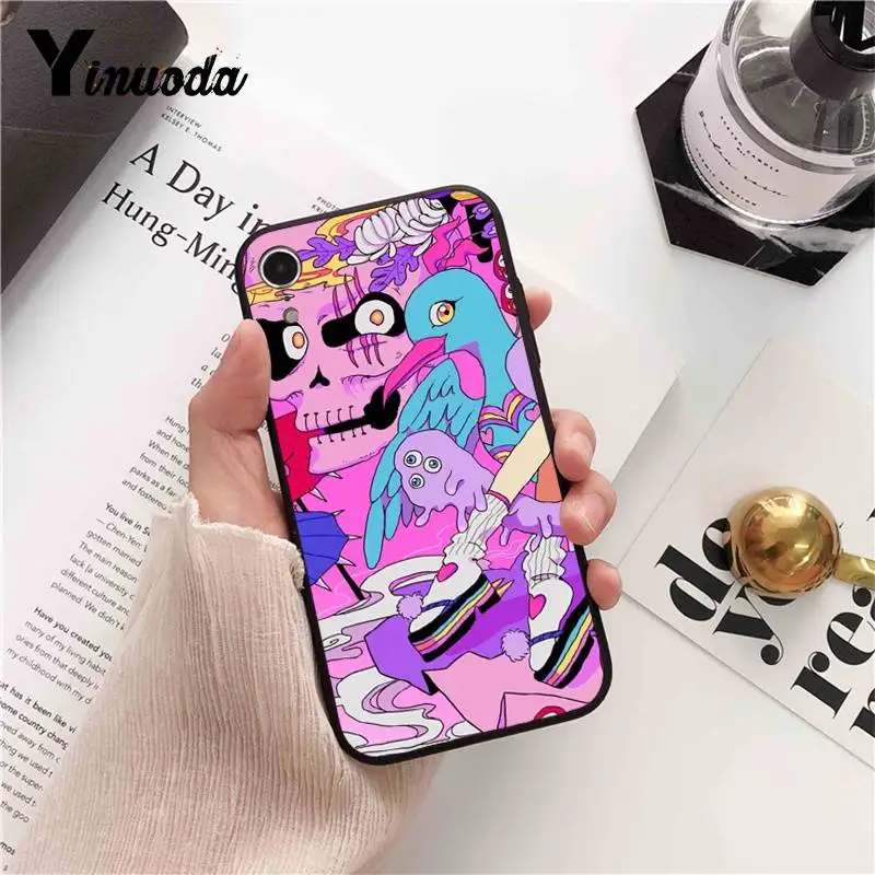Yinuoda красочная психоделическая футболка силиконовый чехол для iPhone X XS MAX 6 6S 7 7plus 8