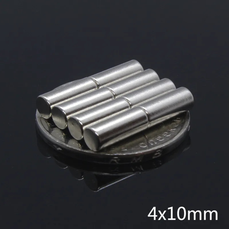 50 шт. дисковый магнит 4x10 мм N35 Круглый цилиндр Сильный диск NdFeB редкоземельный 4*10