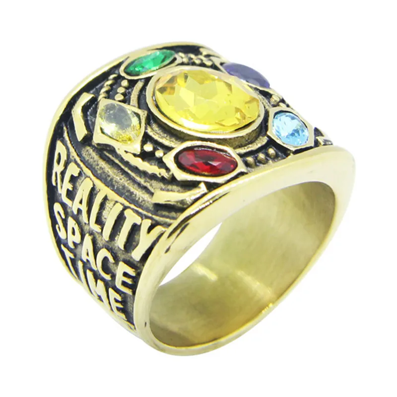 Support Dropship Size 7-13 Reality Space Time Colorful Stone Ring 316L Stainless Steel Fashion Jewelry Soul | Украшения и