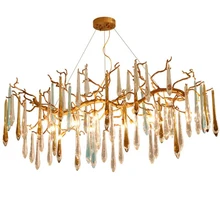 Jmmxiuz, Современная латунная хрустальная люстра, светильник, Роскошные Бронзовые люстры, стеклянный подвесной светильник, подвесной светильник для дома, ресторана
