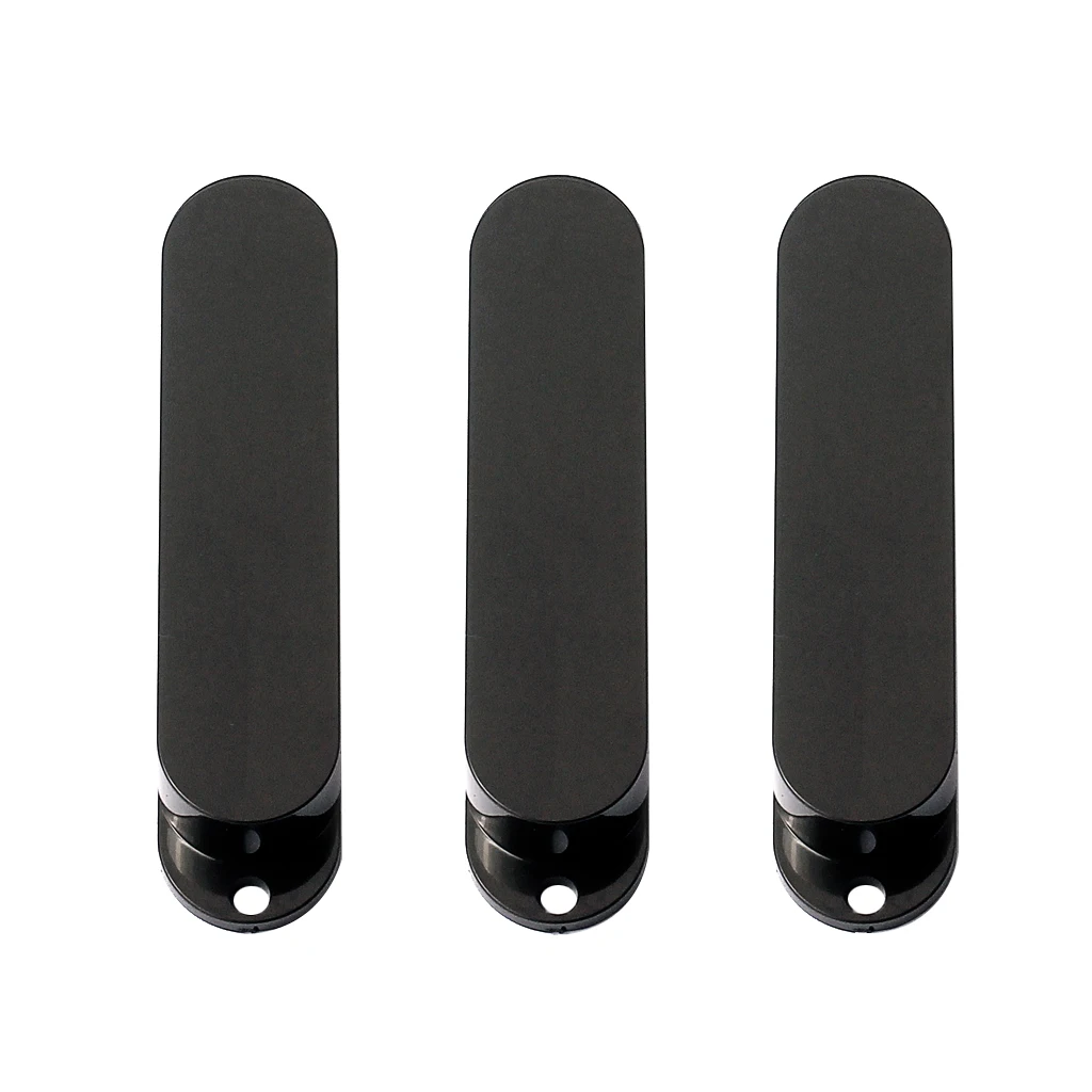 3PCS Black Stratocaster Sealed Closed Single Coil Pickup Cover for ST/SQ Electric Guitar Single Coil Pickup