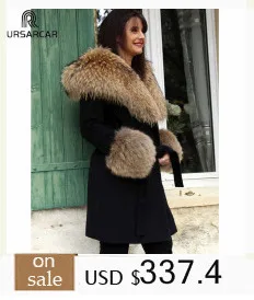 FURSARCAR New Winter Parka Luxury Women Natural Fur Jacket With Real Fox Fur Collar& Cuff Female Fashion Long Parkas Coat