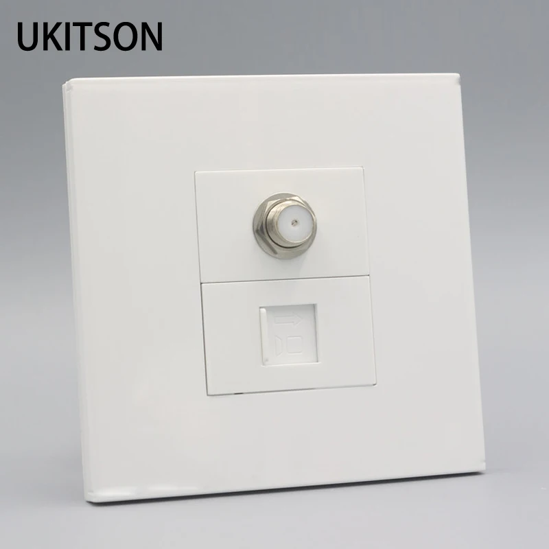 Digital TV+CAT5E RJ45 wall panel pic 1