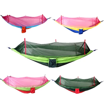 

Ultralight Hammock Assorted Color Hanging Sleeping Bed Parachute Nylon Fabric For Outdoor Camping Hammocks Singer Person