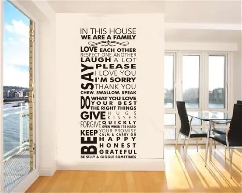 

Are family room home decorations appointment wall tattoos house rules bedroom diy removable Waterproof vinyl wall stickers *