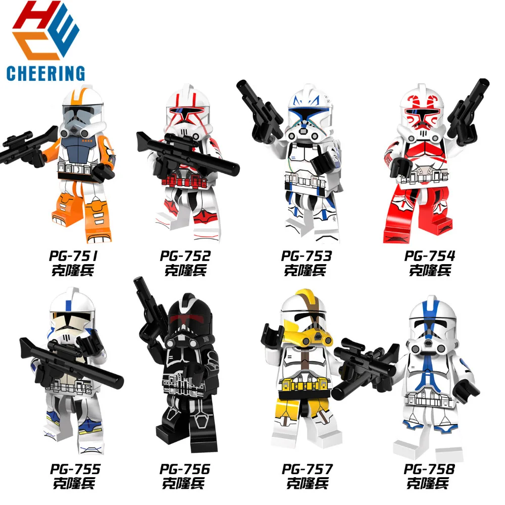 

Single Sale Building Blocks Space White Yellow Utapau Trooper Soldier Super Action Bricks Figures For Kids Toys PG8077