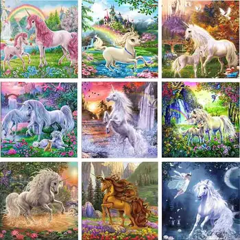 

Full Square Diamond 5D DIY Diamond Painting Animal Mountain Unicorn Embroidery Cross Stitch Rhinestone Mosaic Painting Decor