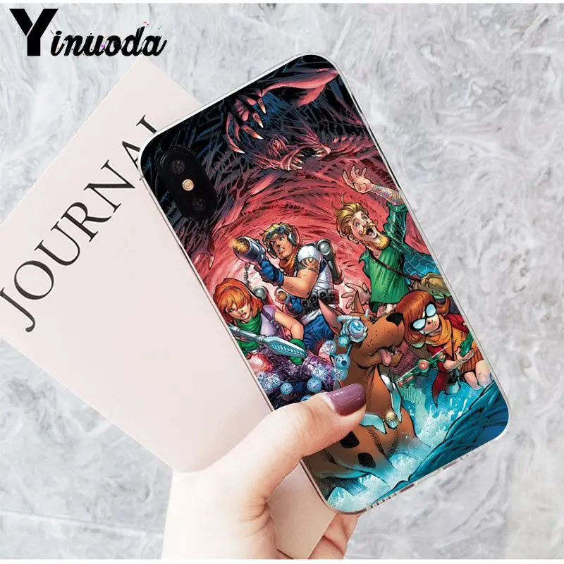 Yinuoda Shaggy и Scooby Doo прозрачный мягкий для телефона чехол для Apple iPhone 8 7 6S Plus X XS MAX 5 5S SE XR мобильные чехлы