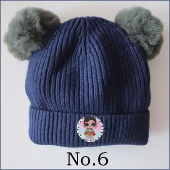 

2 Women Girl Boy Fashion Rabbit Villus Ball Yarn L.O.L Doll Hat High Elasticity