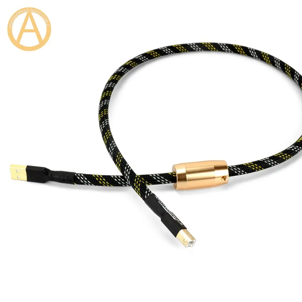 HIFI USB Cable 4N OFC USB 2.0 Audio Cable Type A To Type B USB Audio Data Cable For USB DAC Compute PC Laptop UC11