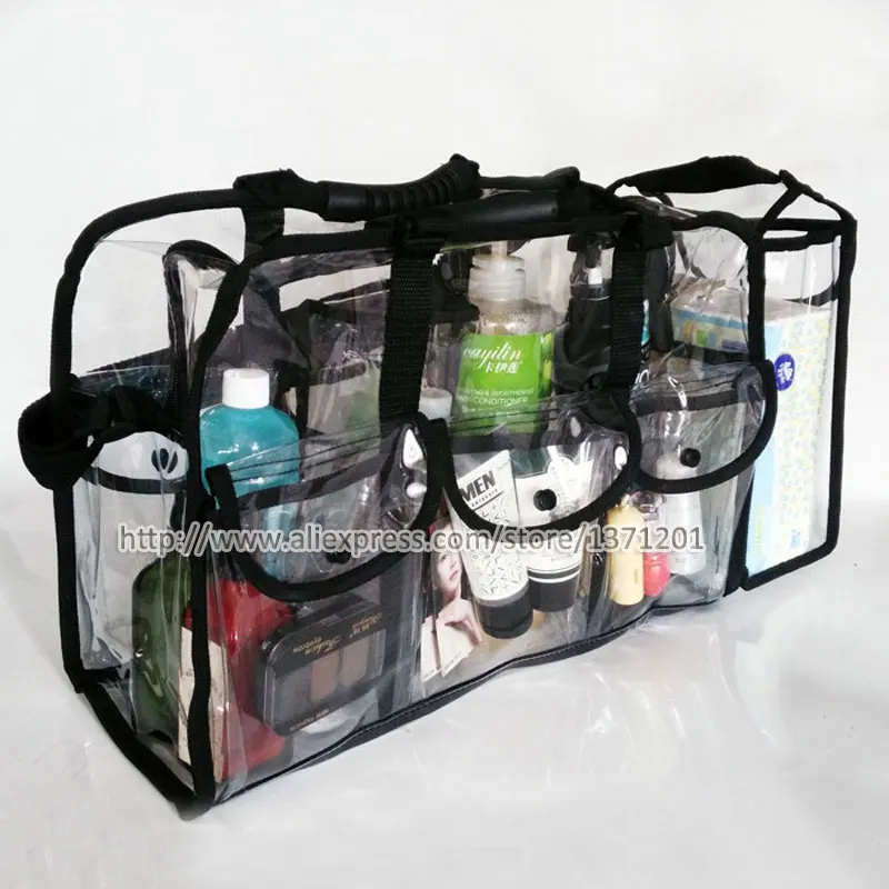 Clear PVC Makeup Cosmetic Bag Waterproof Transparent Make Up Organizer Toiletry bags with ...