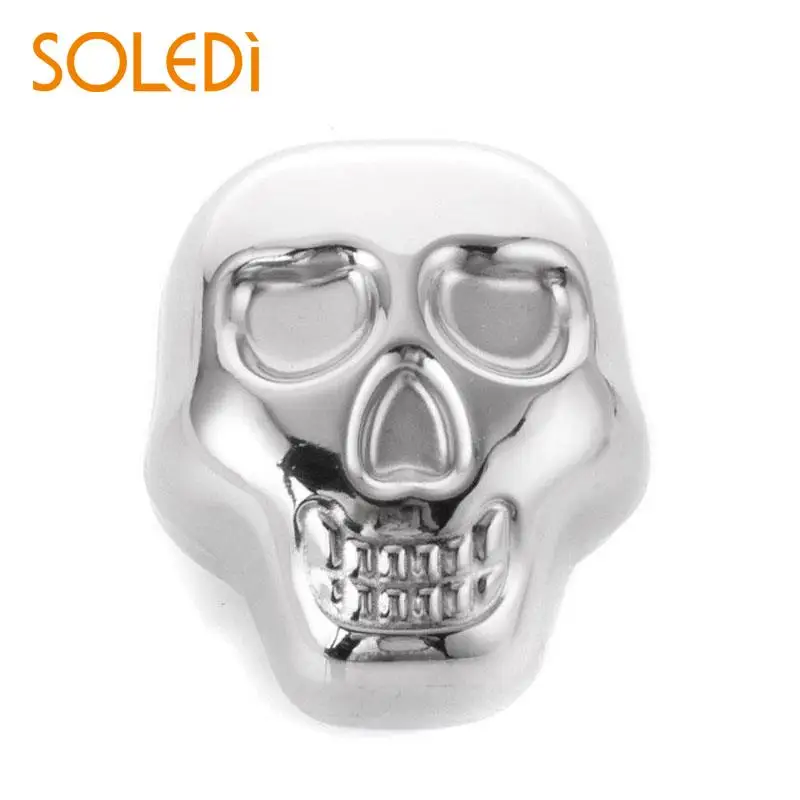 

Personality 304 Stainless Steel Mini Skull Ice Cubes Ice Drink Whiskey Stone