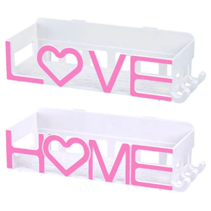 الحمام المطبخ تخزين الرف مع الحب المنزل ملصقات جدار رف دش سلة الحمام الشامبو حامل المنظم استنزاف رفوف