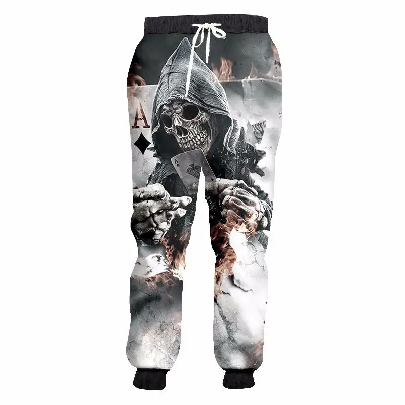 Пользовательские мужские женские спортивные штаны джоггеры готическая одежда Череп 3D принт повседневные брюки забавные панк хип хоп Рэп пот брюки плюс размер S-5XL - Цвет: skull sweatpants 05