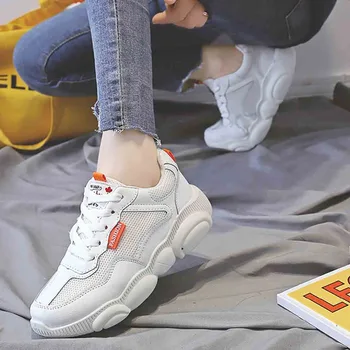 

Fashion Show Personality Women'S Shoes Versatile Casual Breathable Thick Bottom Height Increasing Hard-Wearing Tide Shoes Female