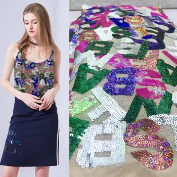 

African Lace Fabric 2019 Embroidered Nigerian Laces Fabric Bridal High Quality Multi Color Sequins Lace Fabric For Women Dress