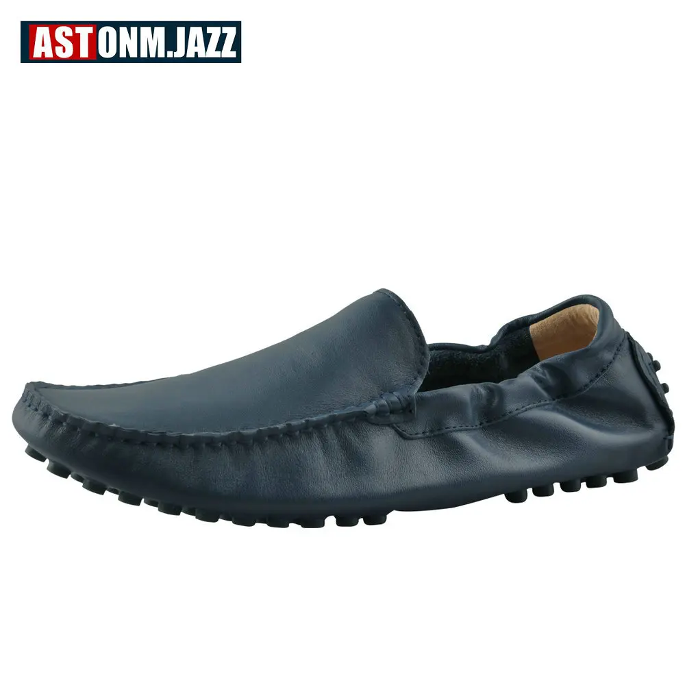 

Branded Casual Men's Slip-on Velvet Loafers Genuine Leather Driving Shoes For Men Flat Sole Shoes Italian Leather Moccasin Shoes