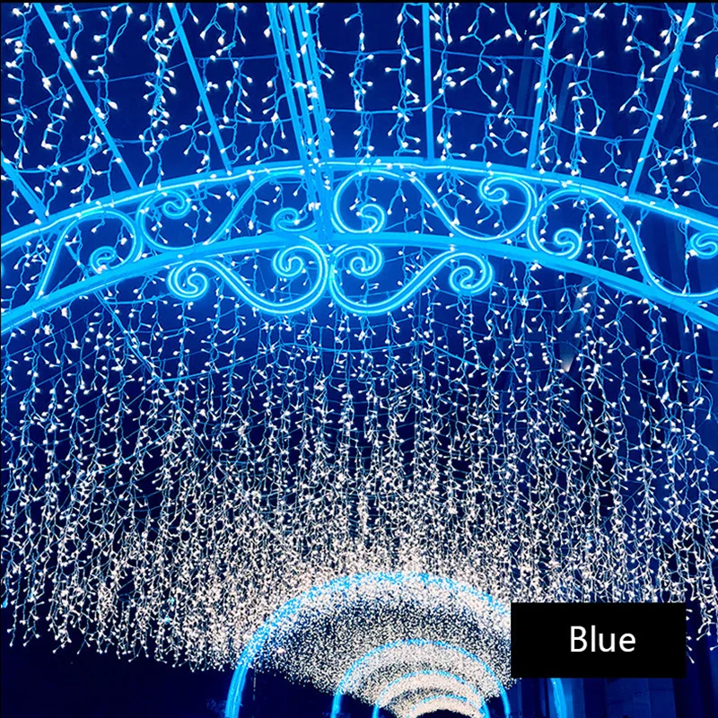 Christmas Garland LED Curtain Icicle String Light 220V 4m 96Leds Indoor Drop LED Party Garden Stage Outdoor Decorative Light Christmas Garland LED Curtain Icicle String Light 220V 4m 96Leds Indoor Drop LED Party Garden Stage Outdoor Decorative Light