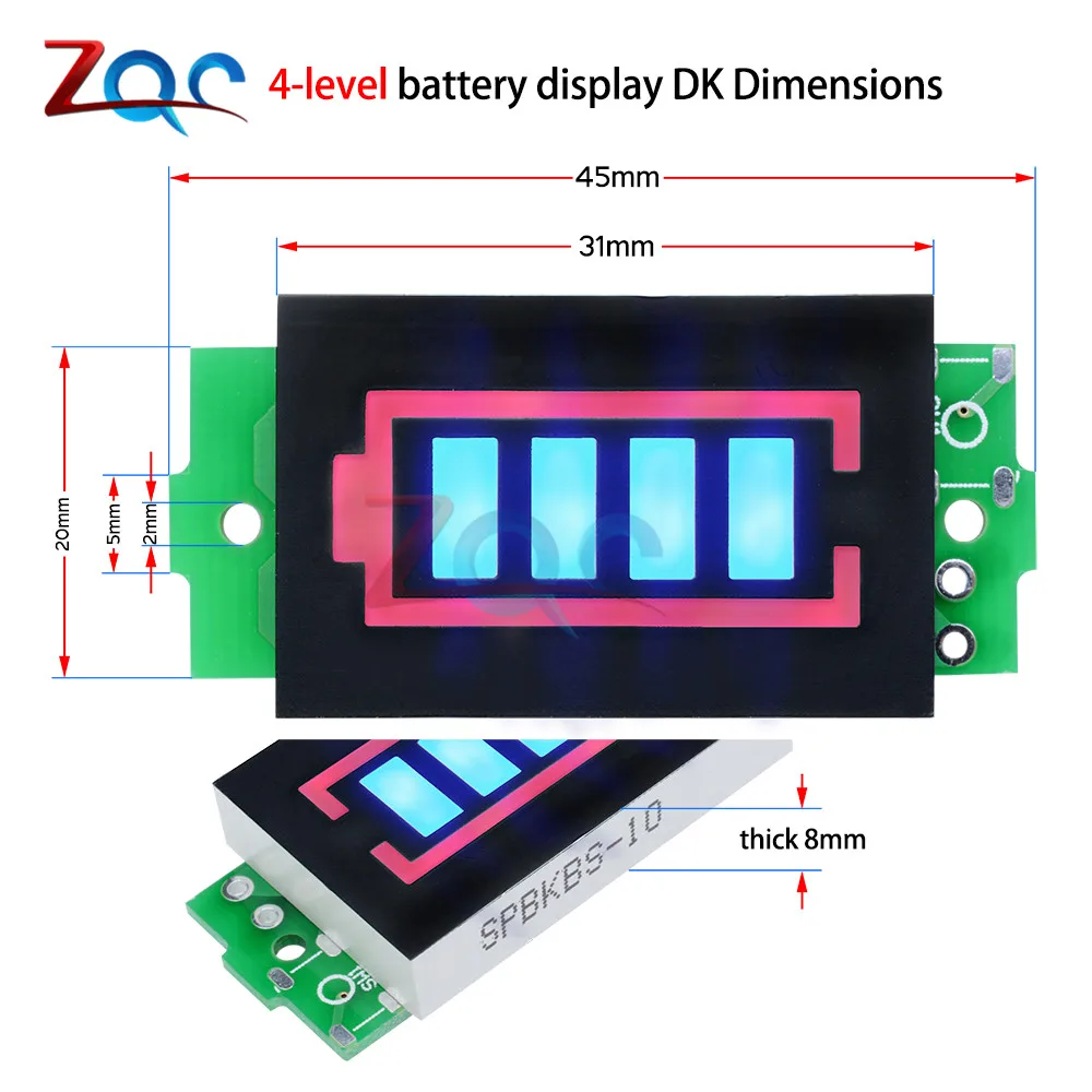 1S 2S 3S 4S 6S 7S Series Lithium Battery Capacity Indicator Display Module Electric Vehicle Battery Power Tester Li-po Li-ion