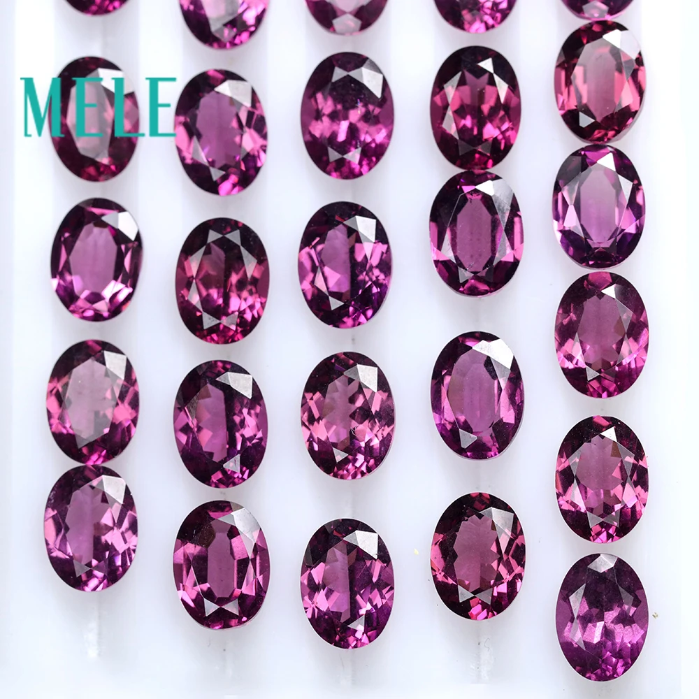 Gemstone Natural Red Alcoa Garnet 6X8mm 10pcs Oval Jewelry Making Loose Gemstone High Quality Stone DIY Ring Bracelet Earring