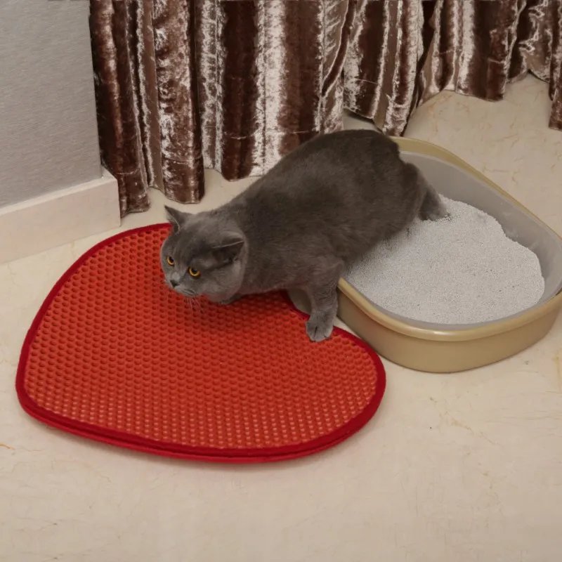 Anti Slip Cat Catcher Mat EVA Pet Cats Bowl Mat Cleaning Pads Cat