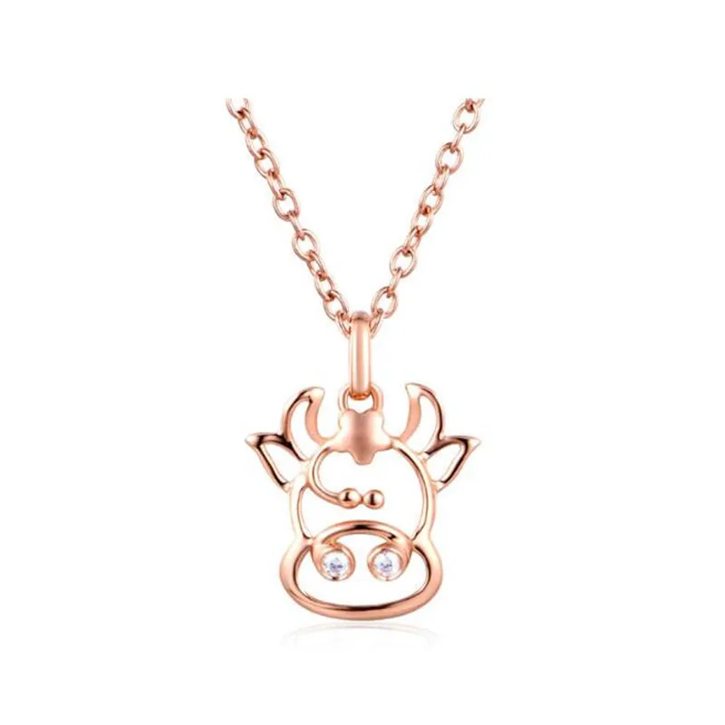 

12 Zodiac Symbol Constellation Astrology Horoscope Necklace Pendant Taurus 100% Real 18K Gold Women Jewelry Gifts 0.58G