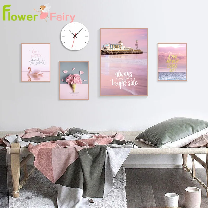 

Flowers Rose Travel Picture Wall Art Canvas Painting Love Goose Nordic Poster Posters And Prints Modern Home Decor Unframed