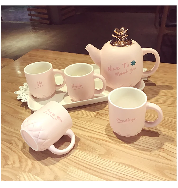 Европейский стиль, набор керамических кофейных чашек, креативный Британский послеобеденный чай, креативная чашка-заварник в стиле ананаса