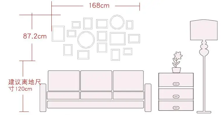 Креативная семейная фоторамка 16 шт./компл. белая деревянная настенная свадебное