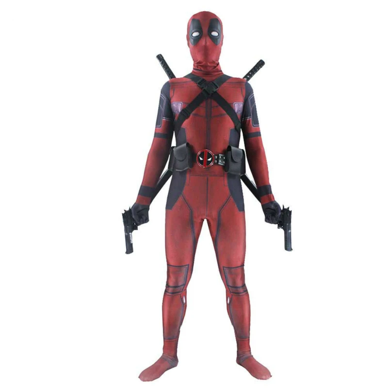 Костюм Дэдпул для взрослых человека-паука аниме косплей Marvel Уэйда/Уилсона боди
