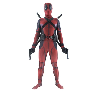 

Deadpool Costume Adult for Spider Man Anime Cosplay Marvel for Wade/Wilson Bodysuit Skin Tight Vestidos Halloween Party Carnival