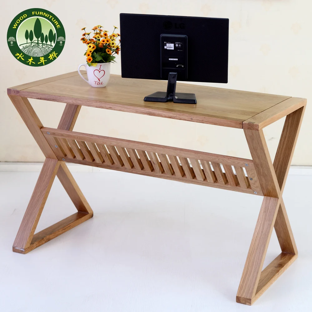 Mizuki White Oak Furniture In Birch Wood Desk Study Desk Desk