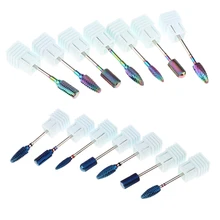 7 Shapes Coarse Fine Degree Nail Files Drill Bits Kit Acrylic UV Gels Removing Manicure Grinding Head Set
