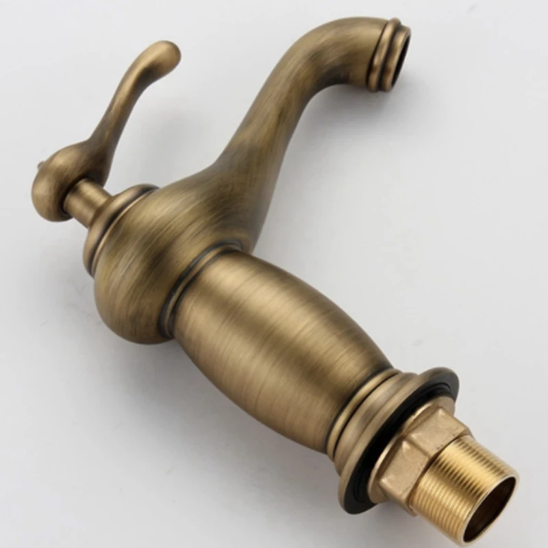 Günstige Bad Wasserhahn Antique Bronze Finish Messing Becken Waschbecken Wasserhahn Einzigen Griff Wasserhähne Wasser Mischbatterie Für Küche Bad