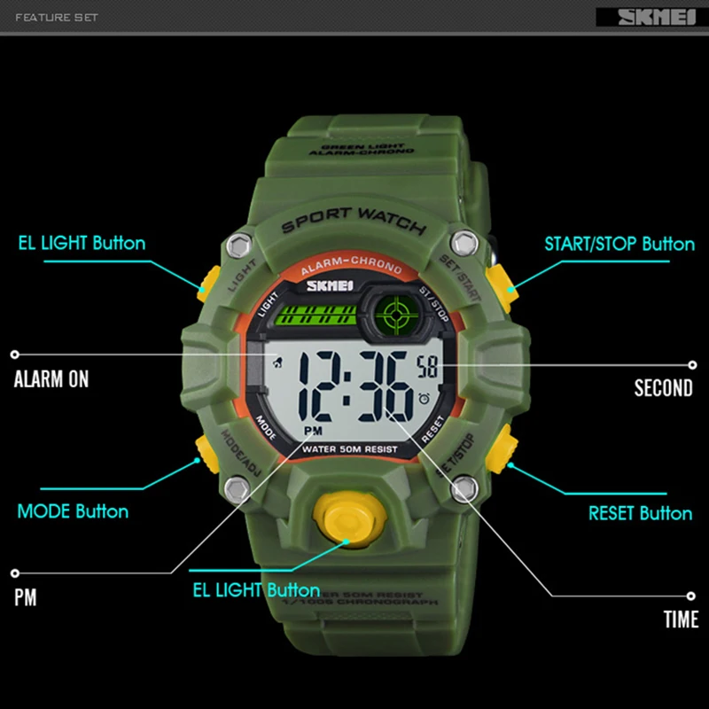 how to set a digital watch with 4 buttons