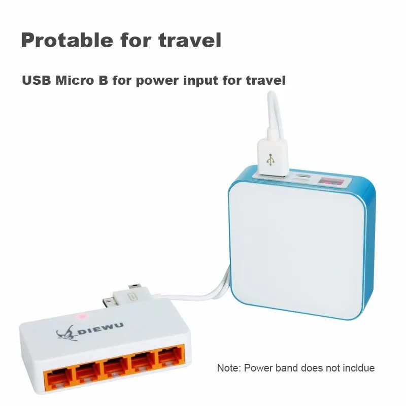 DIEWU 5 Порты Fast Ethernet RJ45 10/100 Мбит сетевой коммутатор хаб настольное ноутбук