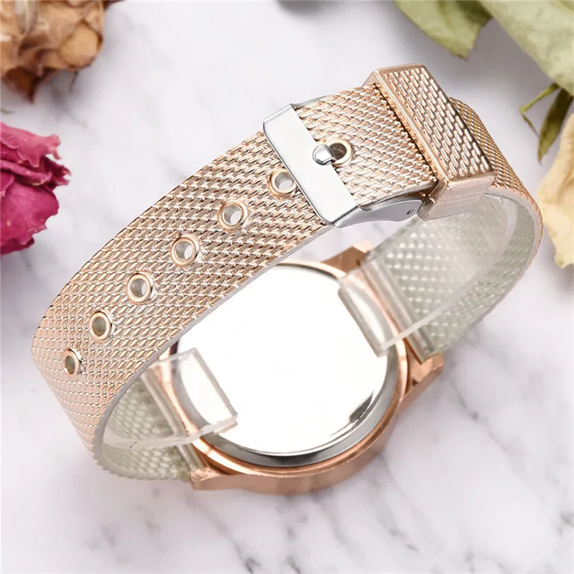 Temperament Fashion Mesh Belt Ladies and Men's Gift Quartz Watch Women Watches Stainless Steel Bands #4a2 (6)