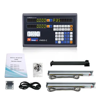 

Lathe Measuring Tools Digital Display System 2 Axis Dro with 2pcs 5U Linear Ruler 200 300 400 500 600 700 800 900 1000mm