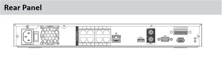 Сетевой видеорегистратор Dahua 8mp NVR4208-8p-4ks2 8ch POE NVR 8-канальный сетевой видеорегистратор 1U 8 PoE 4 K H.265 Lite Сетевой Видео Регистраторы h265 NVR4216-16p-4ks2