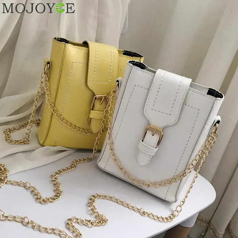 

Solid Color Shoulder Bags for Women 2019 Clutch PU Leather Chain Crossbody Mini Bags