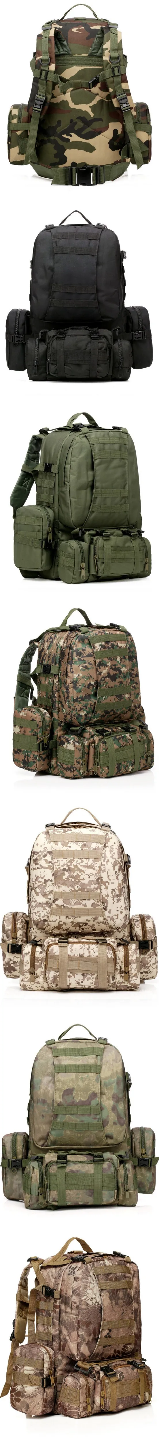 Chuwanglin Новинка 50л Большая вместительная сумка военные рюкзаки рюкзак, нейлоновая сумка 12 цветов дорожные сумки QG7111