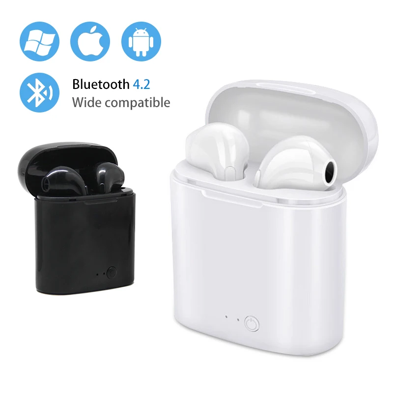 

i7s TWS Mini Wireless Headset Bluetooth Earpieces Ear bud Twins Earphone With Charging box For Samsung Smart Ear Aid air pods