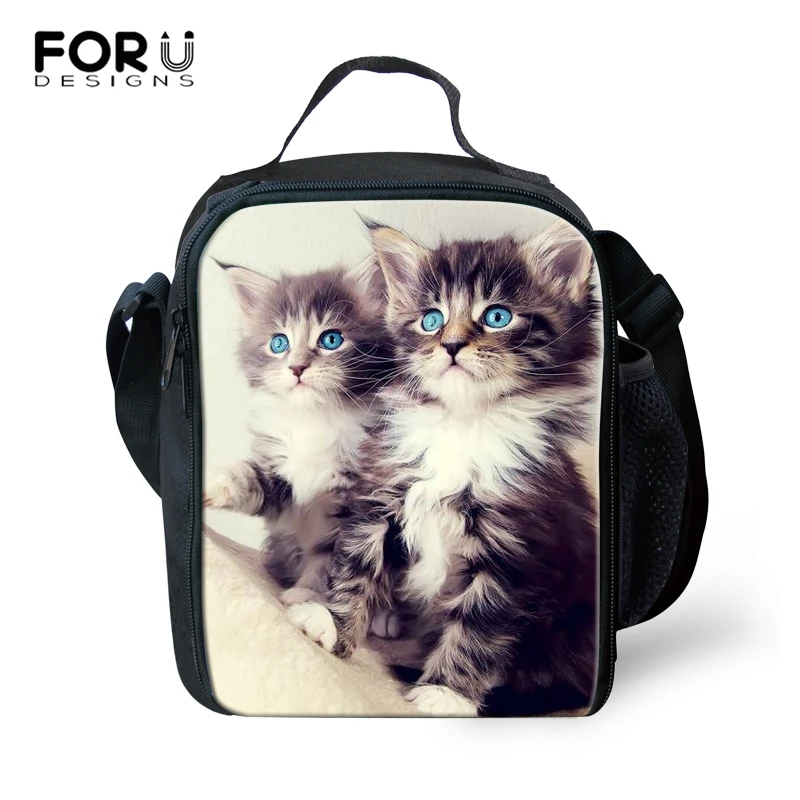 Térmica para Alimentar as Crianças Bolsa do Piquenique Forudesigns Siamese Thermo Almoço Bolsas Lancheira Bolsa Térmico Isolados Caixa Cat 2020