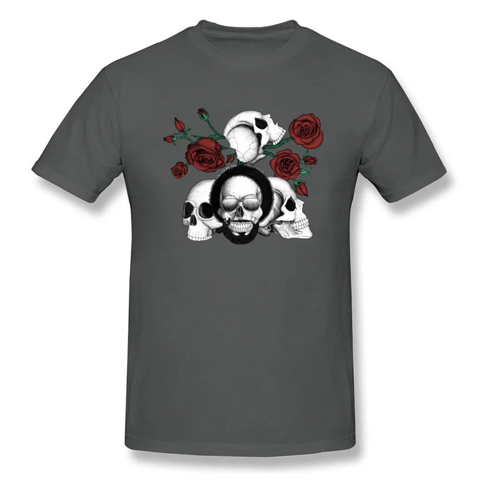Grunge skulls and red roses afro skull included. Color version_carbon